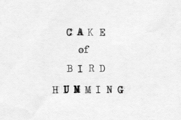 C A K E of B I R D H I U U N M M M I N G 