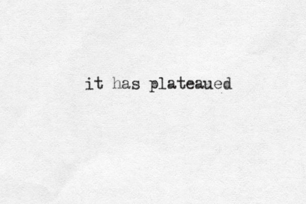 it has plateaued