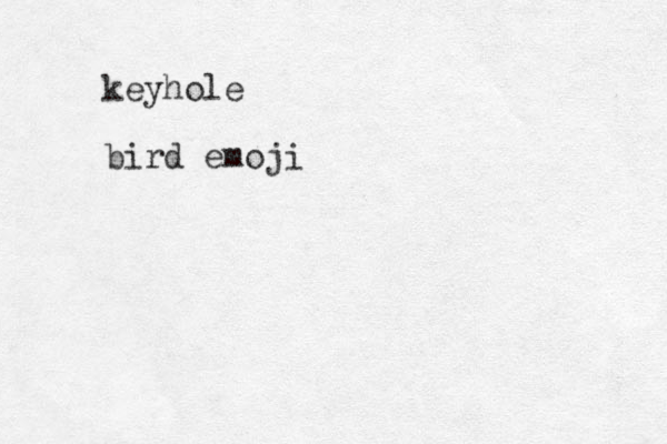 keyhole bird emoji