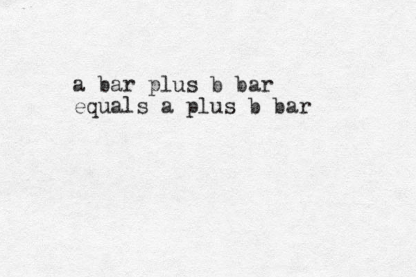 a bar plus b bar equals a plus b bar