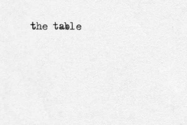 the table 