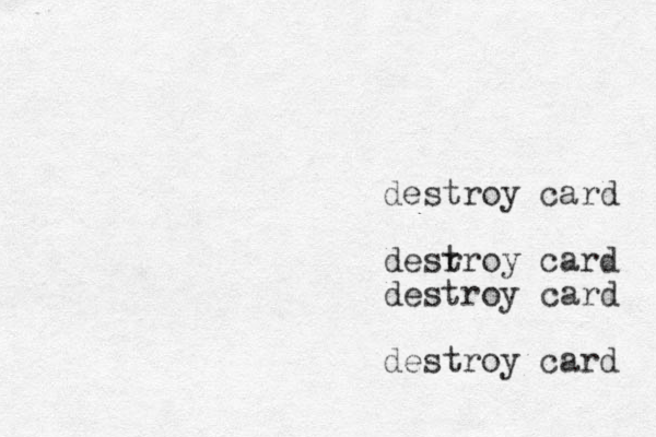 destroy card desr troy card destroy card destroy card 