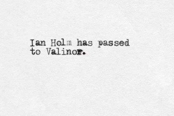 Ian Holm has passed to Valinor.