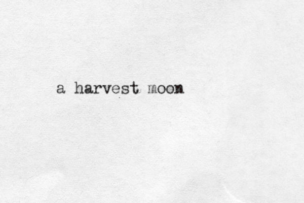 a harvest moon
