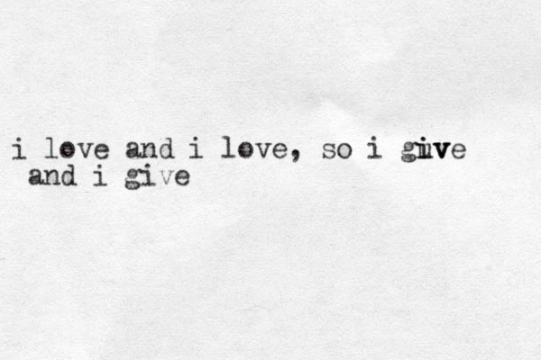i love and i love, so i gu i i v v ve and i give