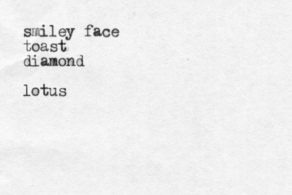 smiley face toast diamond lotus l
