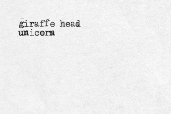 giraffe head unicorn