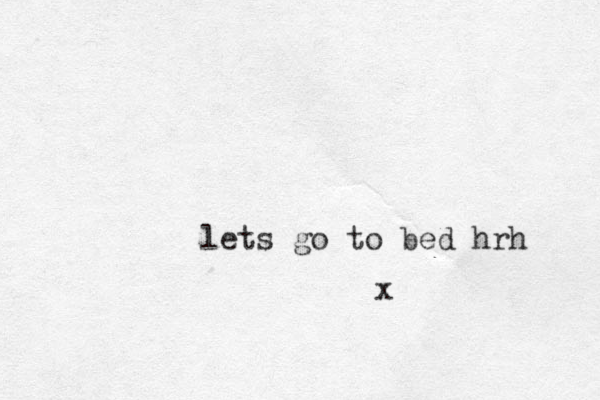 lets go to bed hrh x