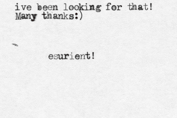 esurient! ive been looking for that! Many thanks:)