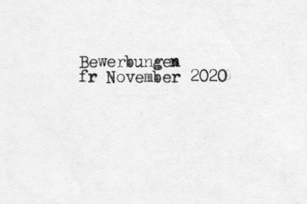 Bewerbungen f r November 2020