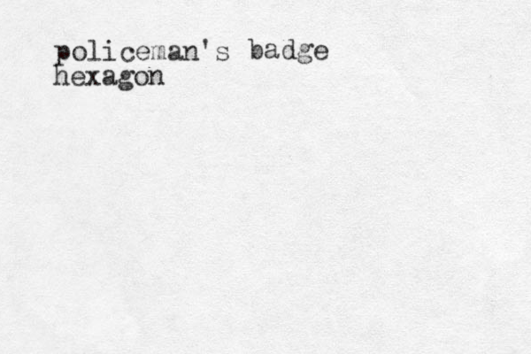 policeman's badge hexagon