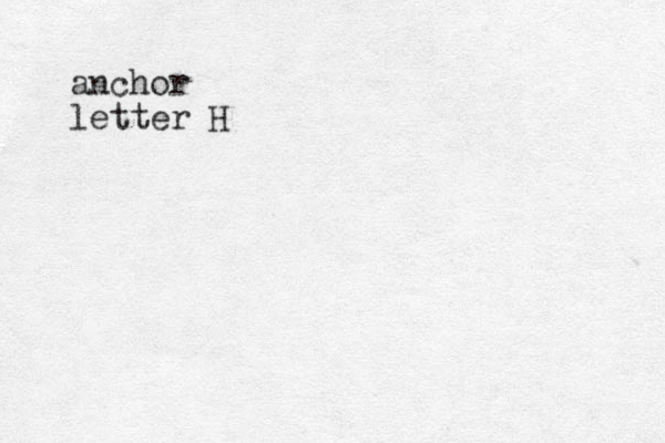 anchor letter H 