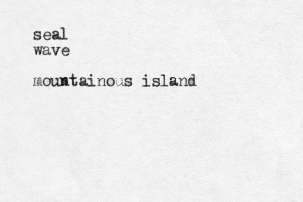 seal wave mountainous island 