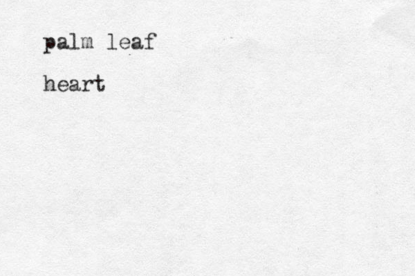 palm leaf heart