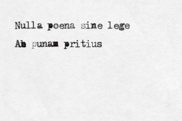 Nulla poena sine lege An b b punam pritius