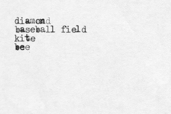 diamond baseball field kite bee