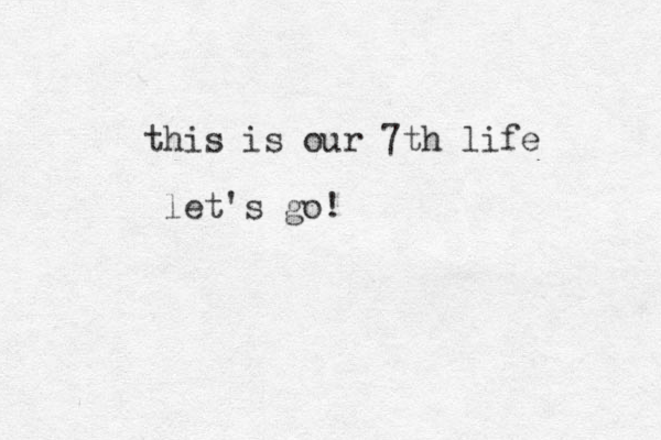 this is our 7th life let's go!