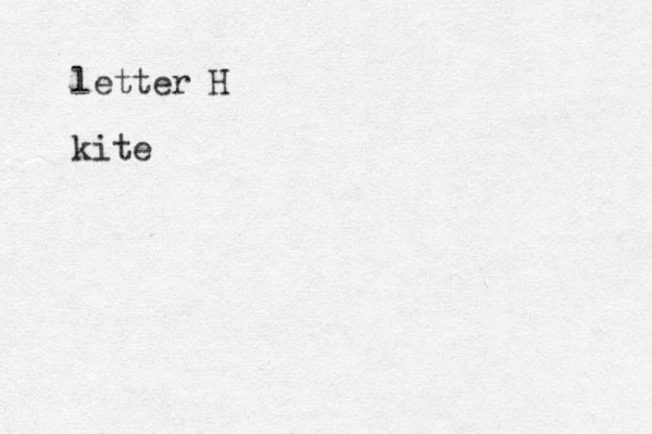 letter H kite 