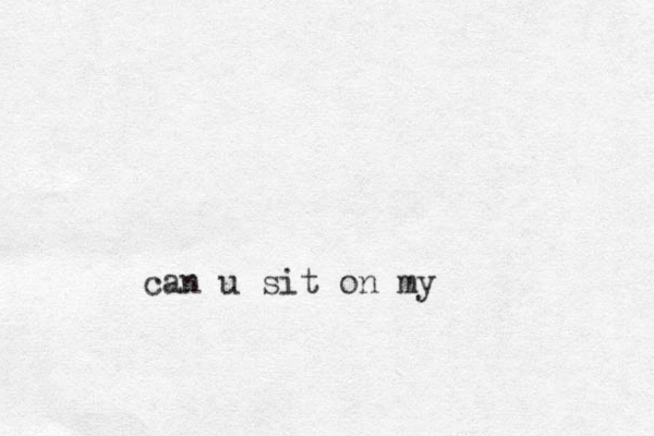 can u sit on my 
