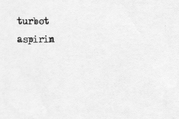 turbot aspirin
