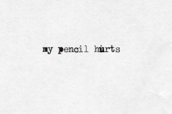 my pencil hirts u u