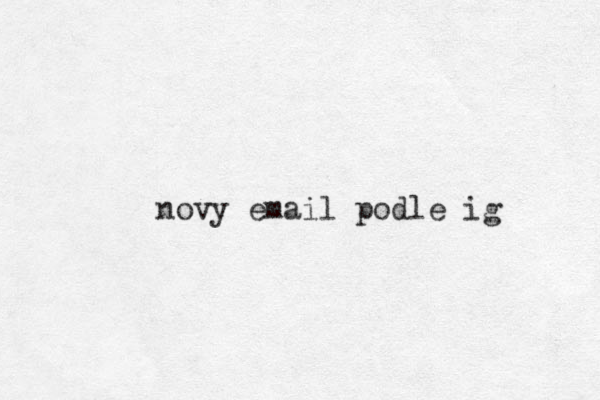 novy email podle ig 