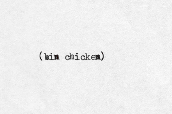 (bin chicken)