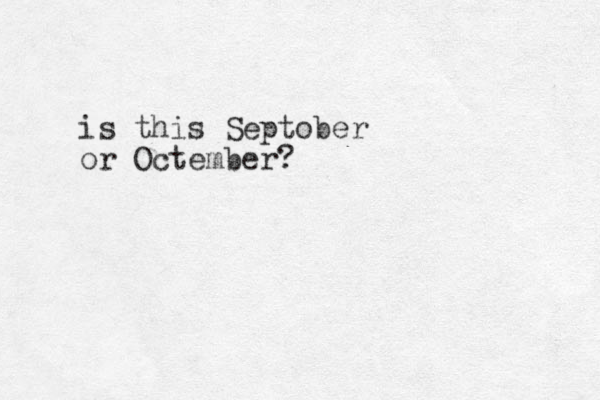 is this Septober or Octember? 