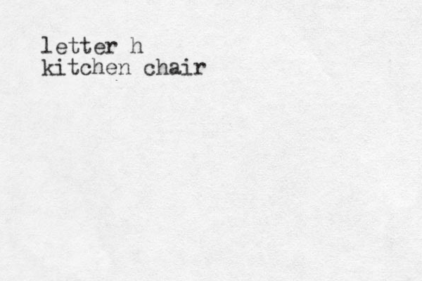 letter h kitchen chair