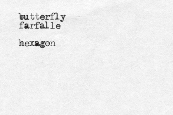 butterfly farfalle hexagon