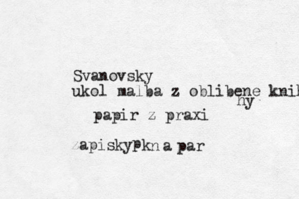 Svanovsky ukol malba z oblibene knihy hy zapisky k p n par a papir z praxi 