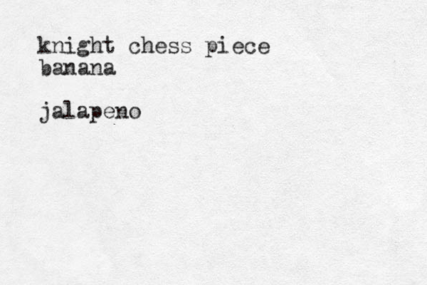 knight chess piece banana jalapeno