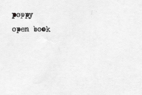 poppy open book