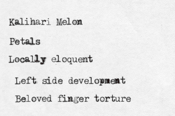 Kalihari Melon Petals Locally eloquent Left side development Beloved finger torture 