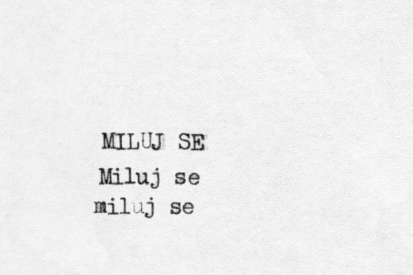 MILUJ SE Miluj se miluj se