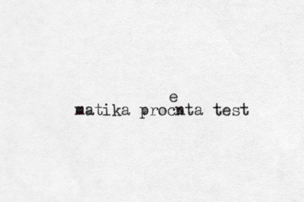 matika procnta test e
