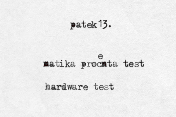 matika procnta test e hardware test patek13.