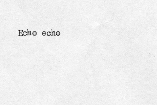 Echo echo 