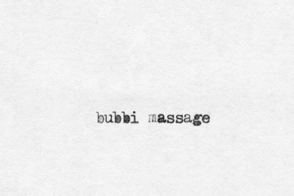 bubbi massage