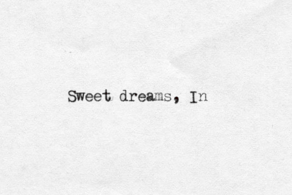 Sweet dreams, In 