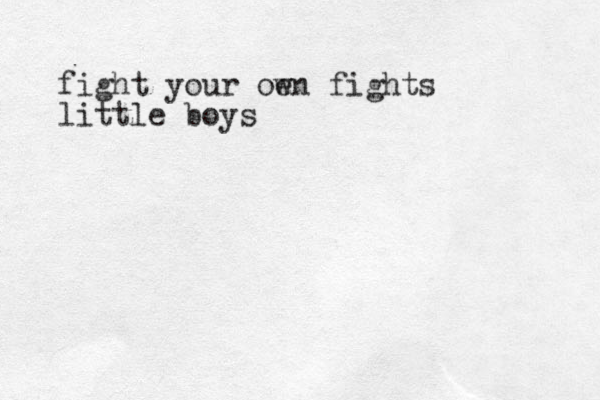 fight your oe wn fights little boys
