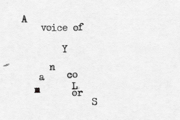 A voice of m a n Y co L or S 