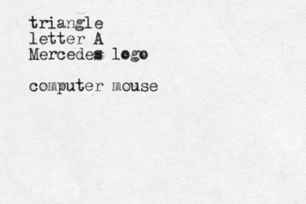 triangle letter A Mercedes logo computer mouse
