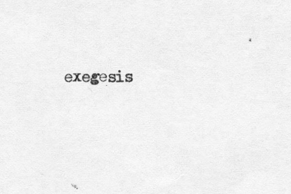 exegesis