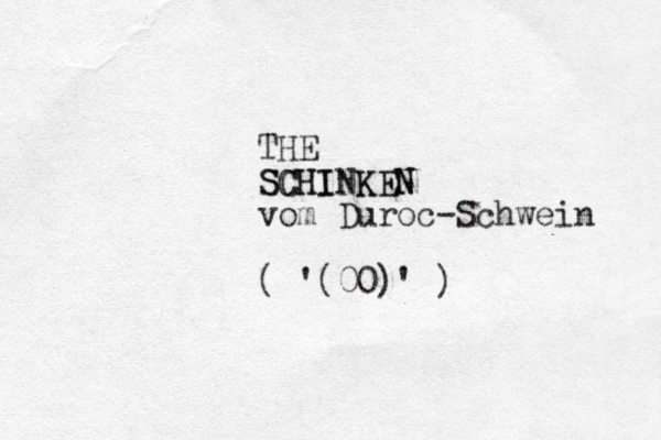 THE SCHINKEN SCHINKEN vom Duroc-Schwein ( '(00) ' ) 