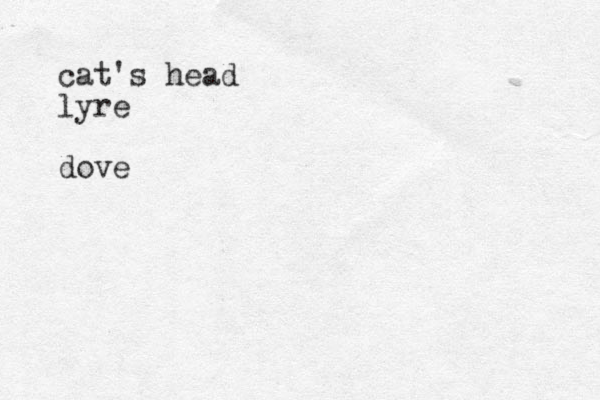 cat's head lyre dove