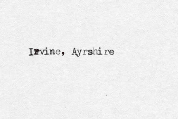 Irvine, Ayrshire
