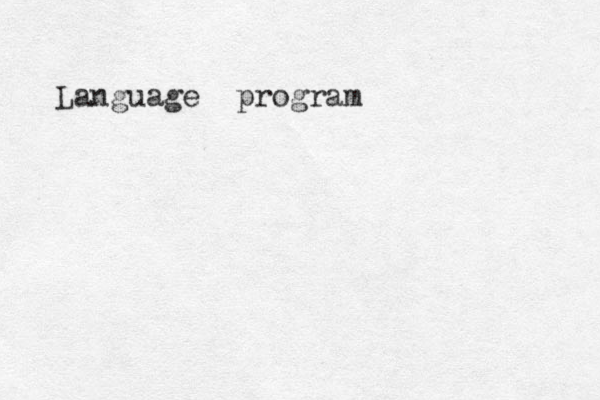 Language program