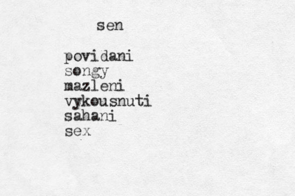 sen povidani songy mazleni vykousnuti sahani sex