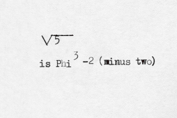 \/ ____ 5 is Phi 3 -2 (minus two) 